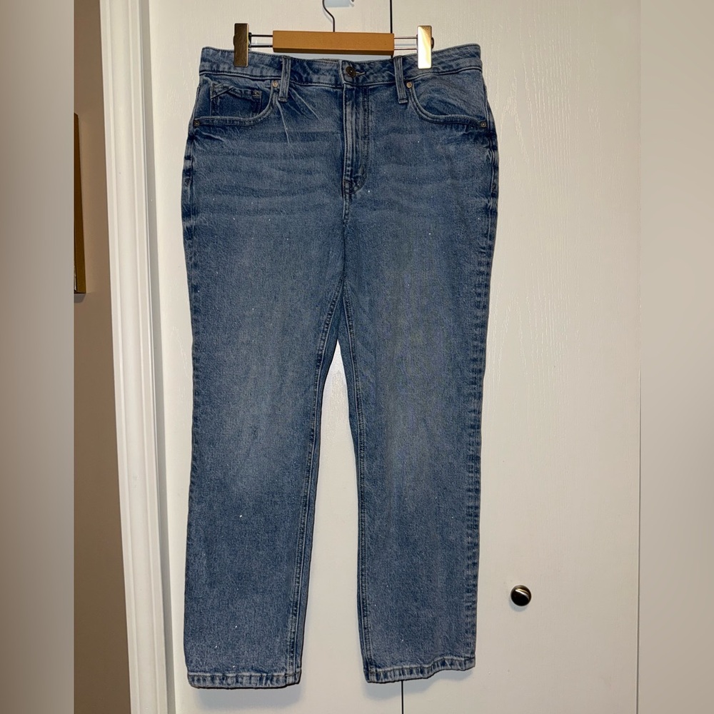 edgely High Rise Sparkle Slim Straight Ankle Jean
